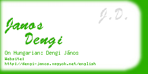 janos dengi business card